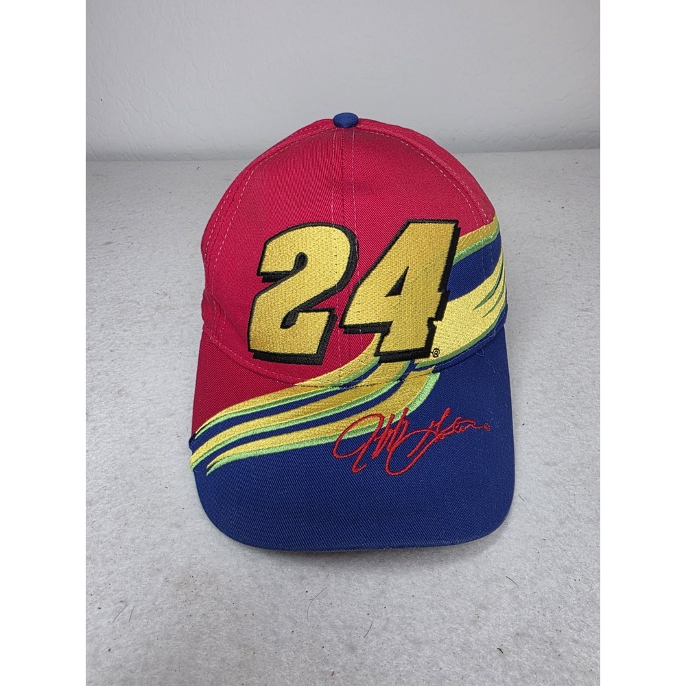 Vintage Nascar Dupont Racing Jeff Gordon Chase All Over Snapback‎ Hat Cap 3-Tone